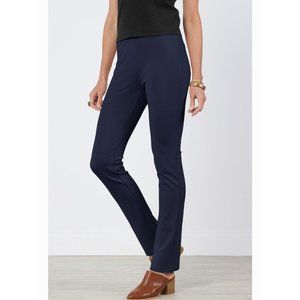Soft Surroundings Womens‎ Navy Perfect Ponte Straight Leg Pants Size Medium NWT
